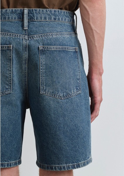 Houston Street Indigo Mavisi Jean Şort 0410672-89805