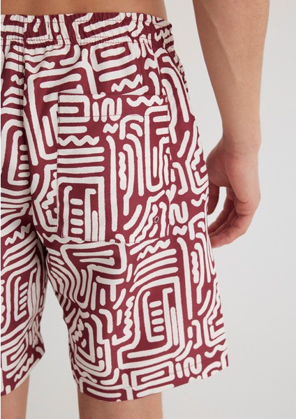 Bordo Deniz Şortu 0911905-32421