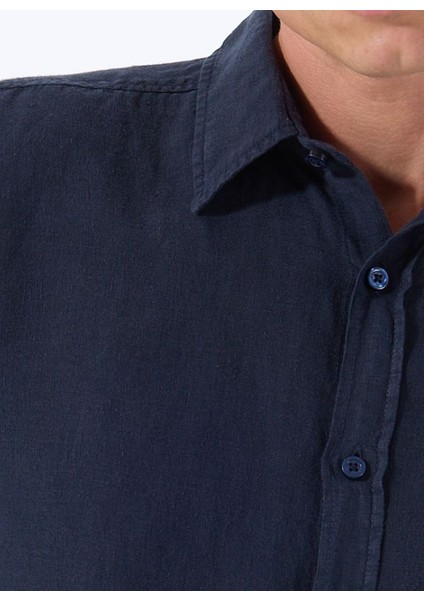 Regular Fit Gömlek Yaka Lacivert Erkek Gömlek Relegant fırsatları