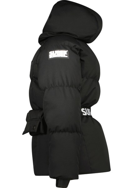 Siyah Kız Çocuk Kayak Montu R409-5204-AO-PUFF Girls Fleece Hood fiyatları