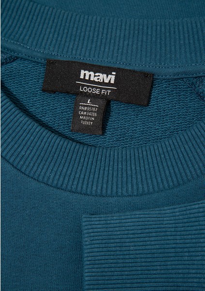 Mavi Logo Baskılı Mavi Sweatshirt 0S10335-70764
