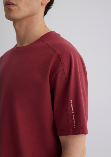 Baskılı Bordo Tişört 0612629-70423