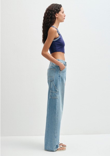 Kimberly 90LAR Gölgeli Açık Mavi Jean Pantolon 1010626-90566