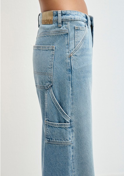 Kimberly 90LAR Gölgeli Açık Mavi Jean Pantolon 1010626-90566