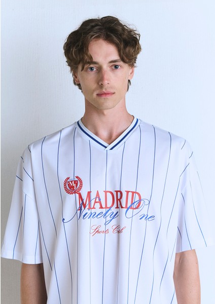 Madrid Baskılı Beyaz Forma Tişört 0612779-620