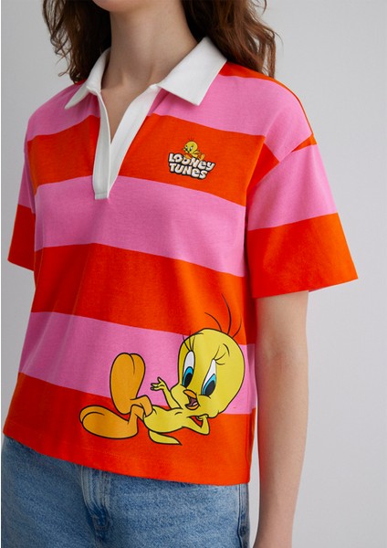 Tweety Baskılı Turuncu Tişört 1613369-90732