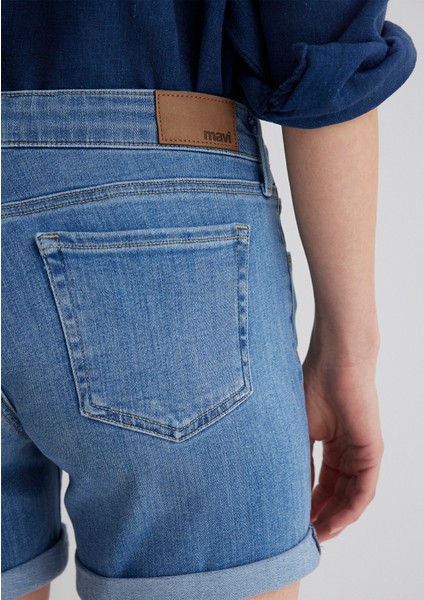 Pixie Casual Açık Mavi Jean Şort 1437090725