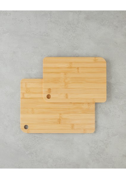 Alia Bambu 2'li Kesme Tahtası 20X28 CM-24X33 cm Natural