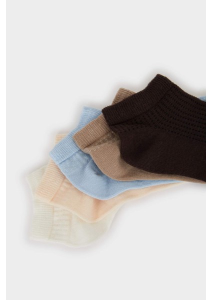 Kadın 5'li Pamuklu Patik Çorap F5431AXNS