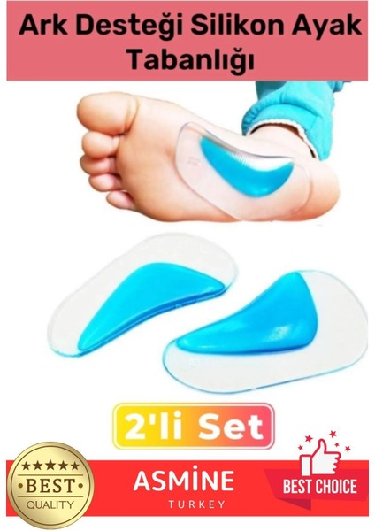 Anatomik Ayak Tabanlığı, Düz ve Destekli Silikon Jel Doldurucu