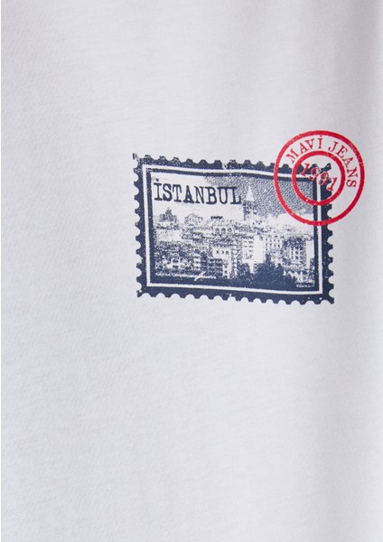 Baskılı Beyaz Tişört 0612998-620