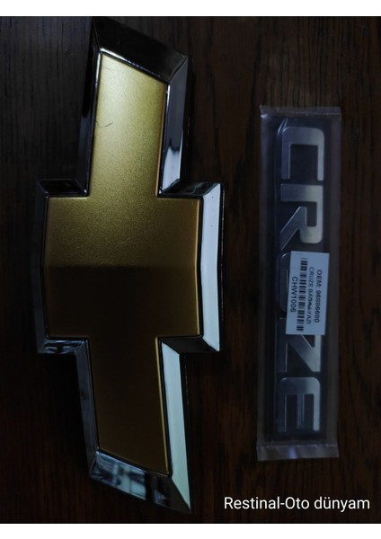 Chevrolet Cruze Ön Panjur Arması + Cruze Yazısı 2009-2014 (Amblem) (Spor Model Uygun Değil) 2 Li modelleri