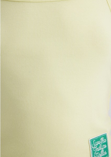 Indigo Turtles Baskılı Sarı Tişört 1613537-71313