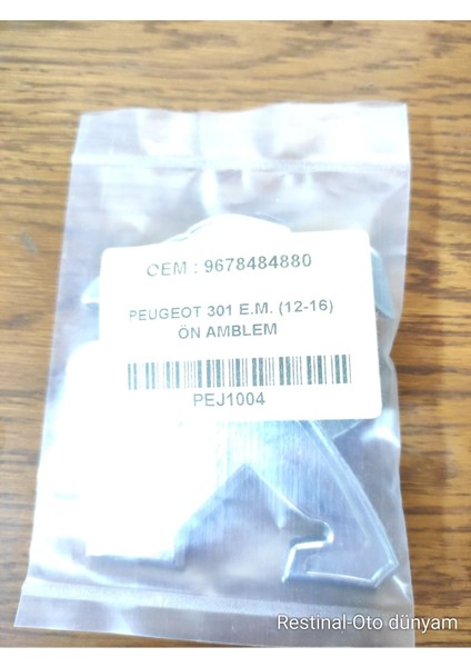 Peugeot 301 Bagaj Arma 2012-2020 Yılları Arası Uyumlu Pejo 301 Bagaj Logo Aslanı 3m 3D Krom fırsatları