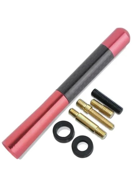 Massey-Ferguson Mf 3340 Universal Karbon Desenli Çubuk Kırmızı Renk Radio Anteni