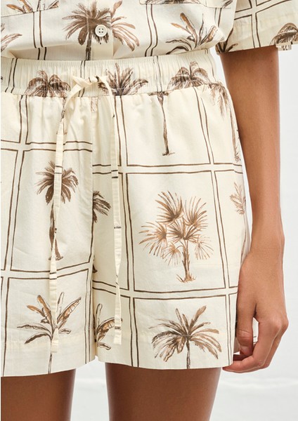 Palmiye Baskılı Şort 1410232-91116