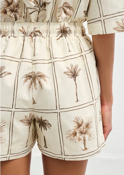 Palmiye Baskılı Şort 1410232-91116