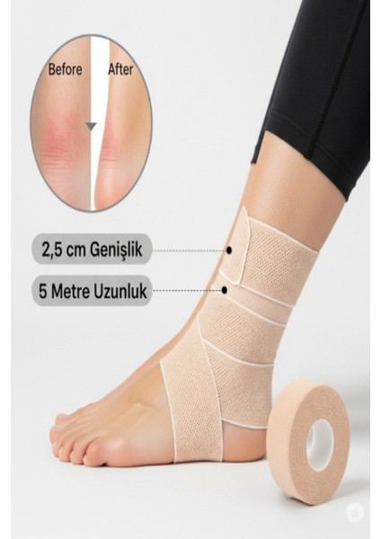 Adımlarınızı Konforlandıran 2.5 cm x 5 M Ayakkabı Vurma Önleyici Bant