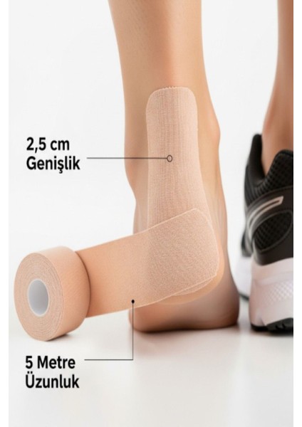 Adımlarınızı Konforlandıran 2.5 cm x 5 M Ayakkabı Vurma Önleyici Bant