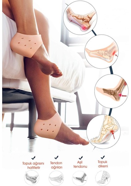 Konforlu Silikon Topuk Çorabı – Gizli Topuk Dikenine Destek, Rahat ve Şık Tasarım modelleri