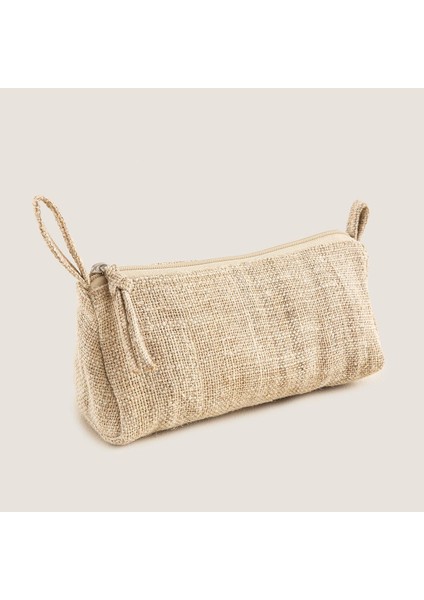 Şık ve Kullanışlı 12X20 cm Doğal Renkli Makyaj Çantası