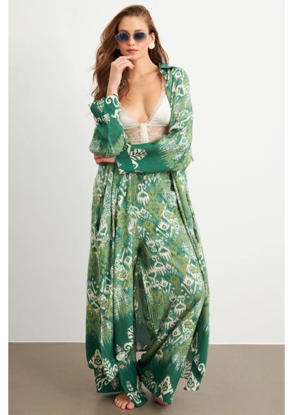 Kadın Yeşil Kaftan Takım Sİ159 fiyatları