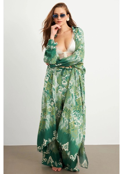 Kadın Yeşil Kaftan Takım Sİ159 fırsatları