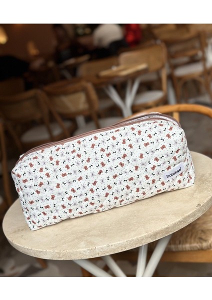 Renkli Tavşan ve Ayıcık Desenli Seyahat Çantası, Xl Boy