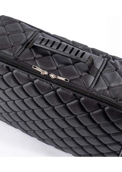 Kapitone Kuaför ve Berber Ekipman Taşıma Çantası, Siyah, Şık ve Pratik Tasarım modelleri