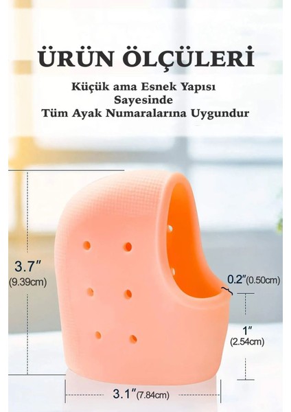Yumuşak Silikon Topuk Tabanlığı, Boy Uzatma ve Rahatlık Sağlar