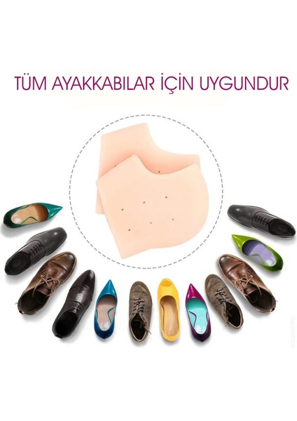 Yumuşak Silikon Topuk Tabanlığı, Boy Uzatma ve Rahatlık Sağlar