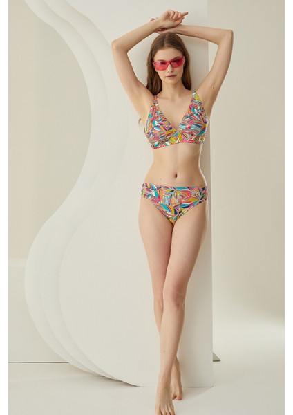 Renkli Fresh Flower Bikini Takımı fiyatları