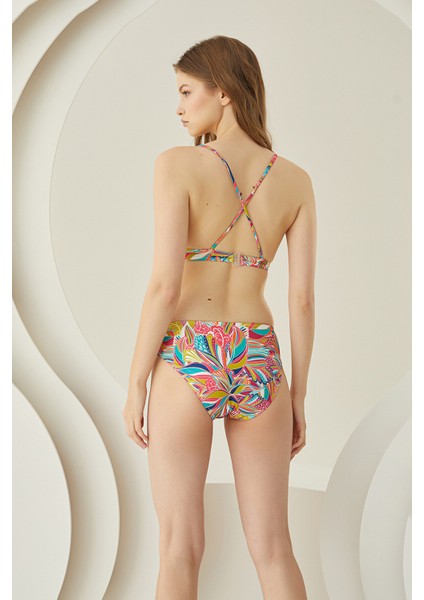 Renkli Fresh Flower Bikini Takımı modelleri