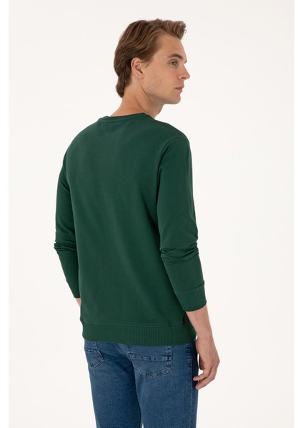 Erkek Koyu Yeşil Sweatshirt 50313743-VR079 indirimleri