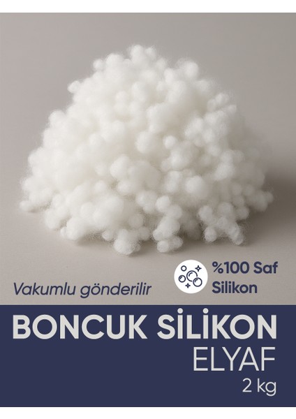 2 Kg Boncuk Silikon Elyaf Yapışma Yapmaz Yıkanabilir