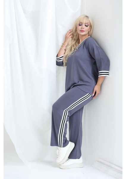 Şeritli Takım Oysho Modal Kumaş Şeritli Yumuşak Dokulu M-6xl modelleri