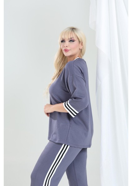 Şeritli Takım Oysho Modal Kumaş Şeritli Yumuşak Dokulu M-6xl fırsatları