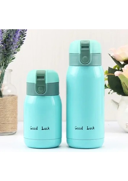 Mini Termos Kupası 200ML/360ML Cep Kupası Paslanmaz Çelik Termal Kahve Kupa Vakum Şişesi Yalıtımlı Sıcak Su Şişesi ÇocukKapasitesi350MLMavi (Yurt Dışından)