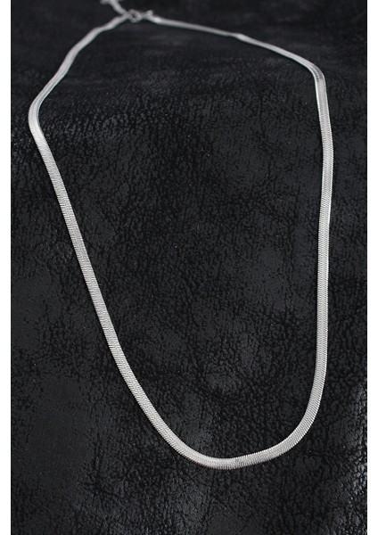 316L Çelik Klasik Italyan Zincir Model Gümüş Renk Erkek Kolye - TJ-ERK1392