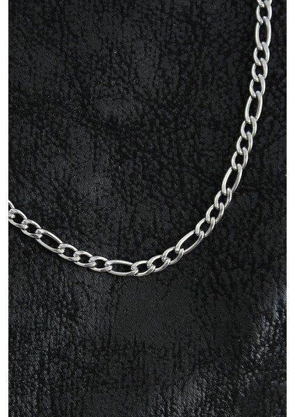 316L Çelik Klasik Figaro Zincir Model Gümüş Renk Erkek Kolye - TJ-ERK1393 fiyatları