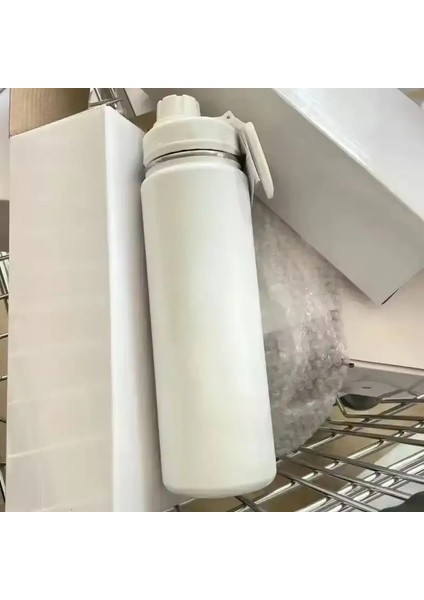 Düz Hayata Dönüş Spor Su Şişesi 710ML Paslanmaz Çelik Saf Titanyum Vakum Taşınabilir Sızdır Yalıtımlı Yalıtımlı Su Kupası Yeşil (Yurt Dışından)