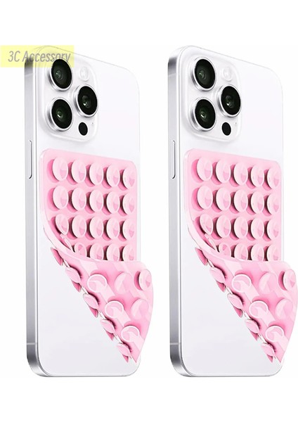 Selfie Videolar Için Silikon Emme Telefon Kılıfı Montaj Slip Sticky Grip Silikon Yapıştırıcı Kupası Montaj Güçlü Kavrama Tutucu 2 Pcs Açık Pembe (Yurt Dışından)