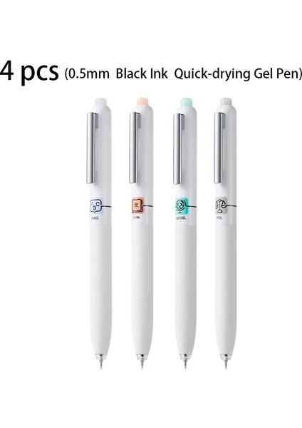 Deli 4/8pcs 0.5mm Siyah Mürekkep Hızlı Kurutma Jel Kalem Kırtasiye Okulu Öğrenci Malzemeleri Ofis Malzemeleri Imzalama Kalem Ofis KalemiKilosu4pcs/mürekkep Siyah (Yurt Dışından)