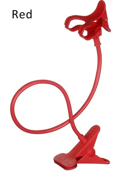 360 Klip Telefon Tutucu Yatak Evrensel Yatak Masası Tutucu Ayarlanabilir Telefon Tutucu Stand Esnek Telefon Tutucu Kırmızı (Yurt Dışından)