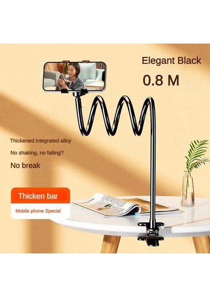 Evrensel Cep Telefonu Tutucu Esnek Tembel Tutucu Ayarlanabilir Cep Telefon Klibi Ev Yatağı Masaüstü Montaj Braket Akıllı Telefon StandcolorSiyah (Yurt Dışından)