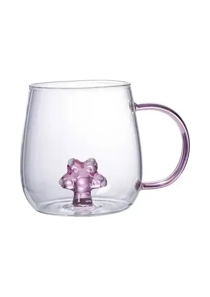 Karikatür Hayvan Yolu Cam Ev Sevimli Yüksek Borosilikat Cam Tek Katman Kupası Oturma Odası Konuklar Suyu Suyu Soğuk Içecek Kupası Stil-I/kapasite301-400ML (Yurt Dışından)