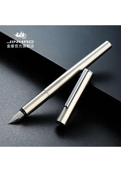 Jinhao 35 Fountain Pen Tüm Çelik Lüks Kalite Ef/ F Nıb Nıb Nıb Kat Kat Kastılanlık Ofisi Ofisi Sayfa SaylarTüm Çelik/ Nıb BoyutuEf (Yurt Dışından)