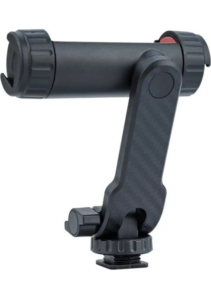 360 ° Döndürülebilir Telefon Tripod Montajlı Çift Soğuk Ayakkabı Evrensel Cep Telefon Tutucu Dikey Kol Ayarlanabilir Telefon StandkolorSiyah (Yurt Dışından)
