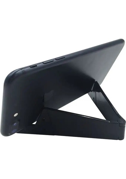 Yeni Mini V Şekilli Masaüstü Mobil Cep Telefonu Standı Tutucu Taşınabilir Iphone Samsung iPad Desteği Universalcolor Için Taşınabilir AyarlanabilirSiyah (Yurt Dışından)
