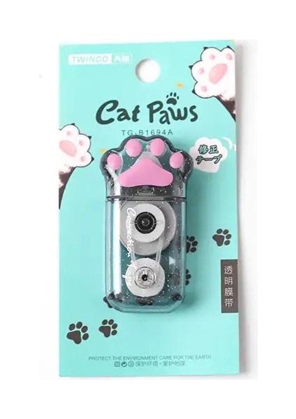 1pcs 6m Karikatür Kedi Pençe Düzeltme Bandı, Hızlı ve Temiz ve Kullanımı Kolay, Ofis Öğrencisi Düzeltme Tapecolor Yazma Için UygunGri (Yurt Dışından)